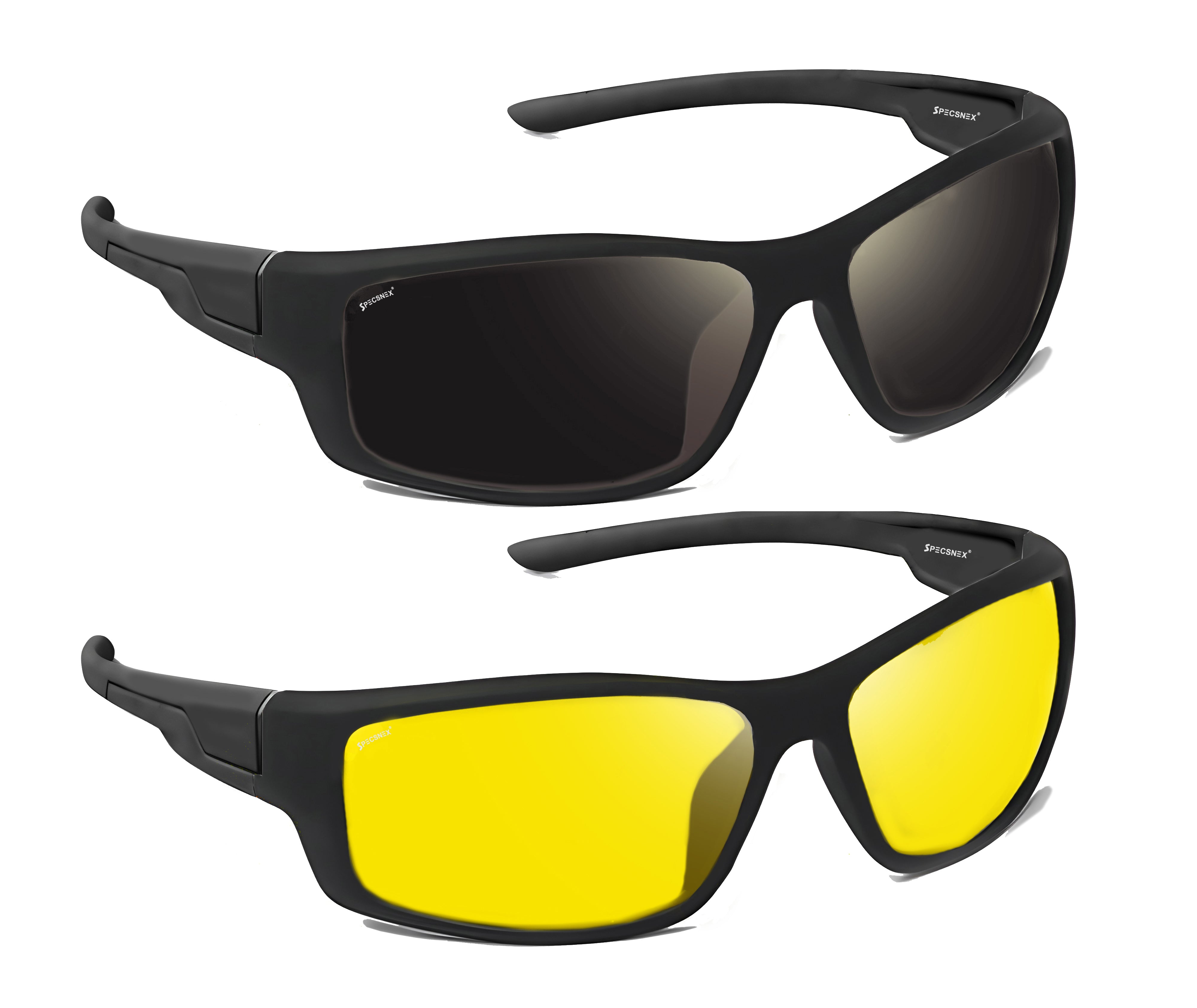 Specsnex Combo of night driving and day time riding uv protected sunglasses