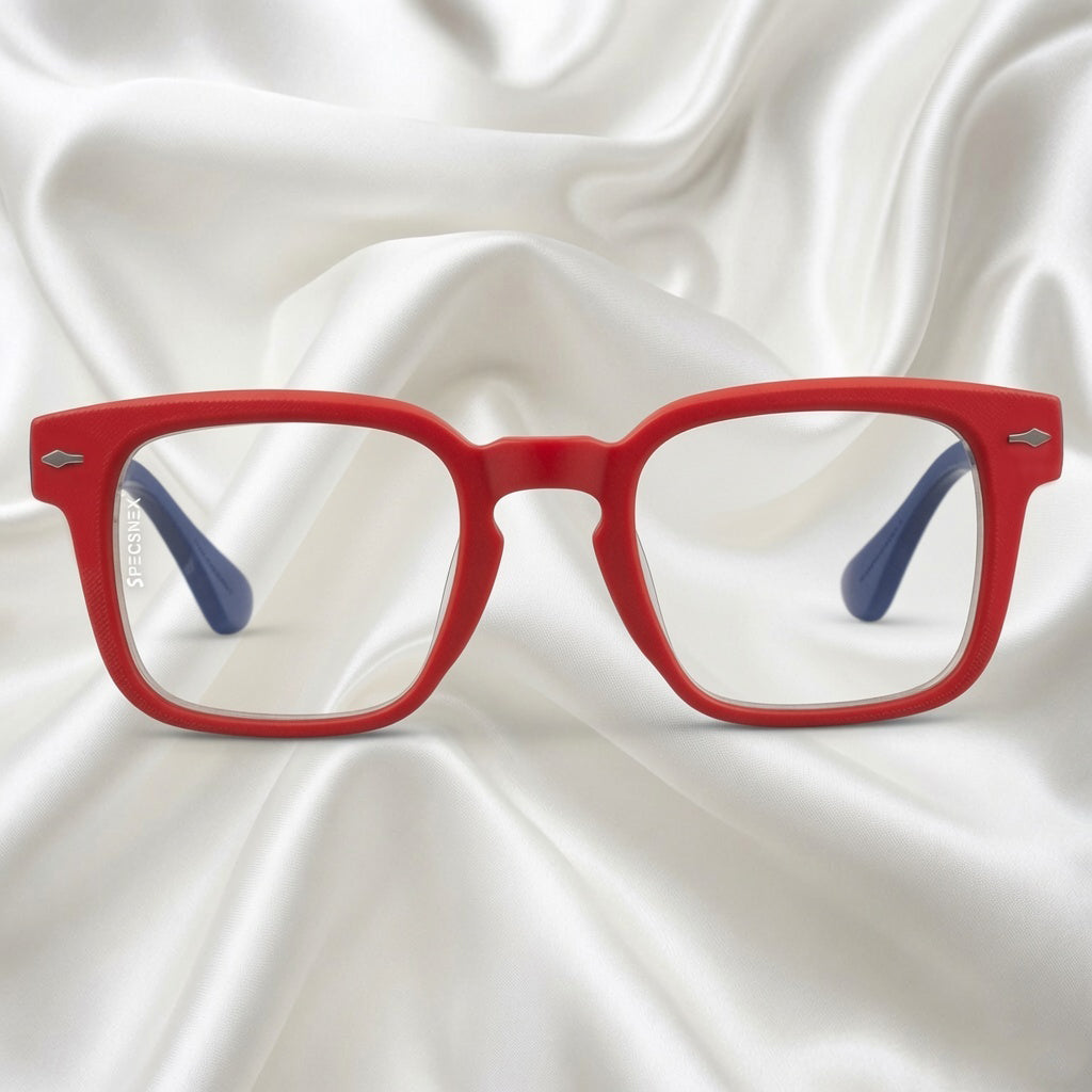 Specsnex x Spidey Apex Series | Velvet Finish Square Sunglasses | Spidey Design TR90 High Grade Frame | Blue Cut Lenses
