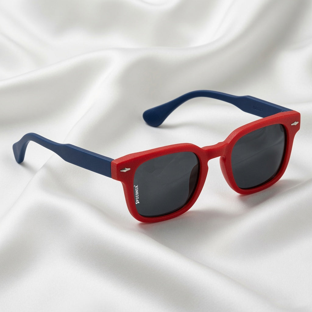 Specsnex x Spidey | Velvet Finish Square Sunglasses | Spidey Design TR90 High Grade Frame | 100% UV Protected Lenses