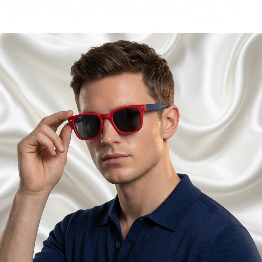 Specsnex x Spidey | Velvet Finish Square Sunglasses | Spidey Design TR90 High Grade Frame | 100% UV Protected Lenses