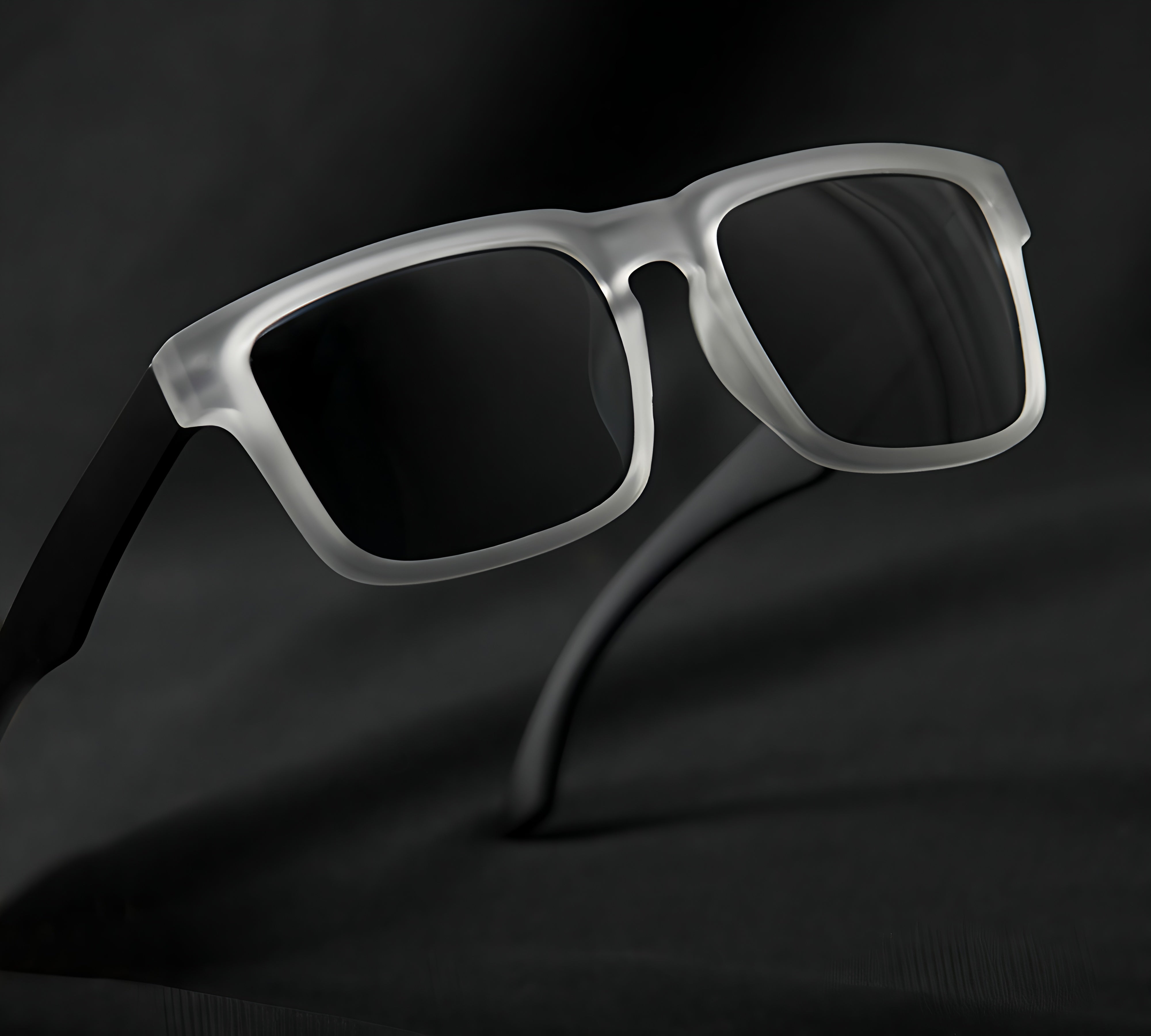 Specsnex Polarized UV400 Clear Front And Black Temples Square Sunglasses