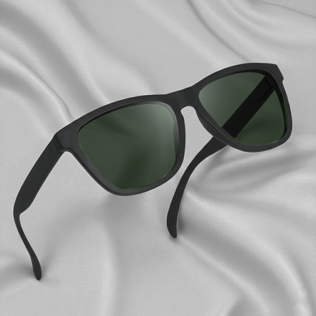 Specsnex x CATLY | Black Frame Green Lenses | Rubber Coated Cat Eyed TR90 Frames With 100% UV Protected  Lenses