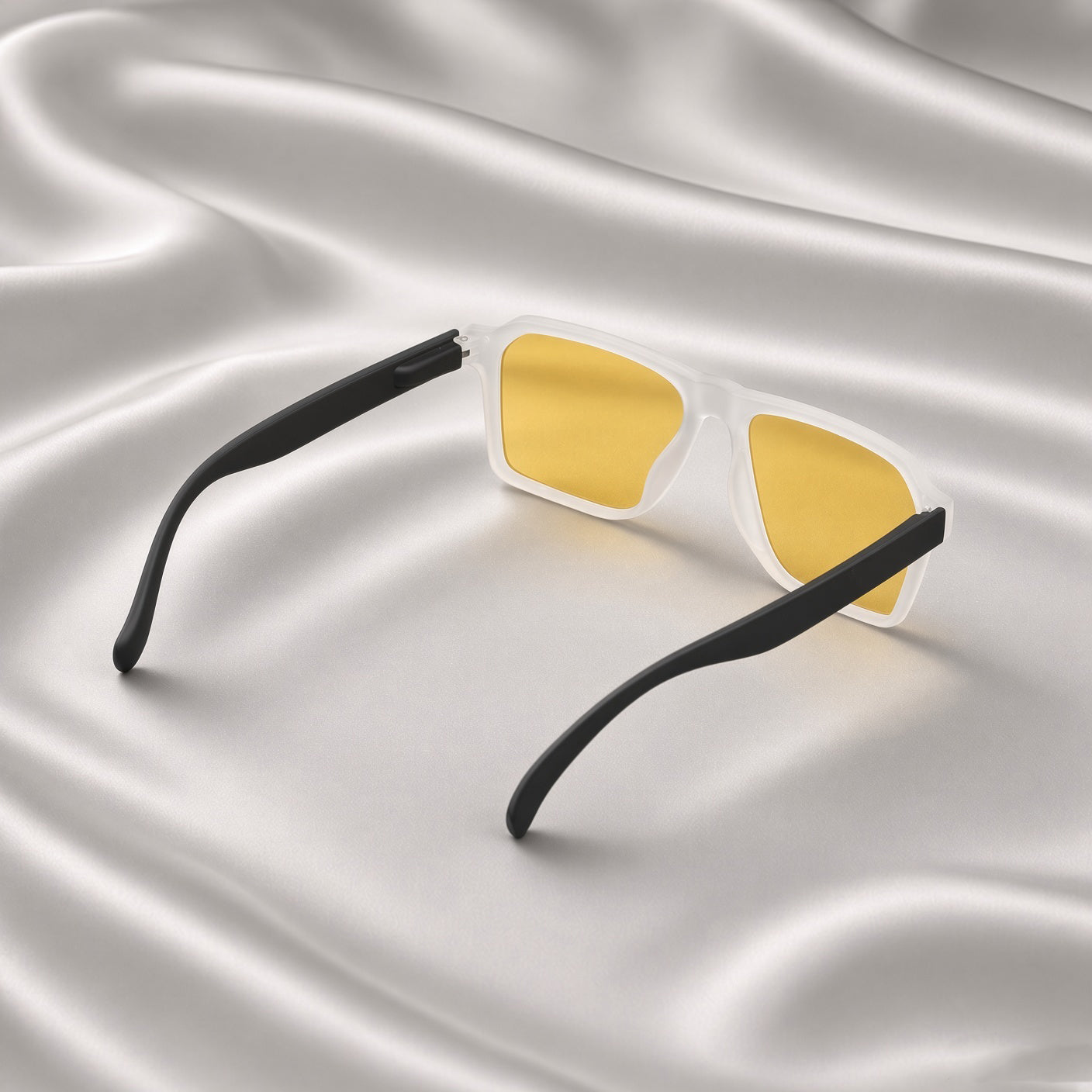 Specsnex x Vinto | Rectangle Sunglasses | Gray Rubber Coated TR90 Frame | Night Vision 100% UV Lenses