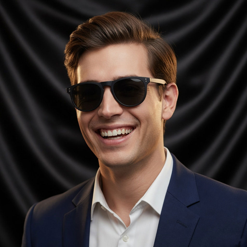 Specsnex x OSLO | Full Black Rubber Coated Round TR90 Frames With 100%UV Protected Black Lenses
