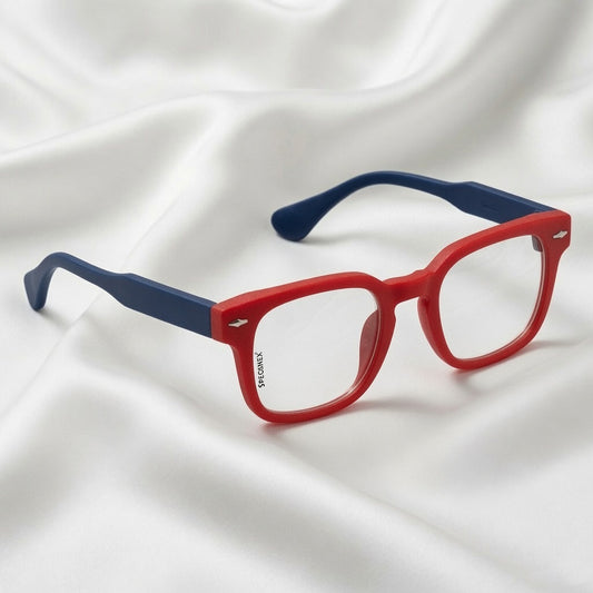 Specsnex x Spidey | Velvet Finish Square Sunglasses | Spidey Design TR90 High Grade Frame | Blue Cut Lenses