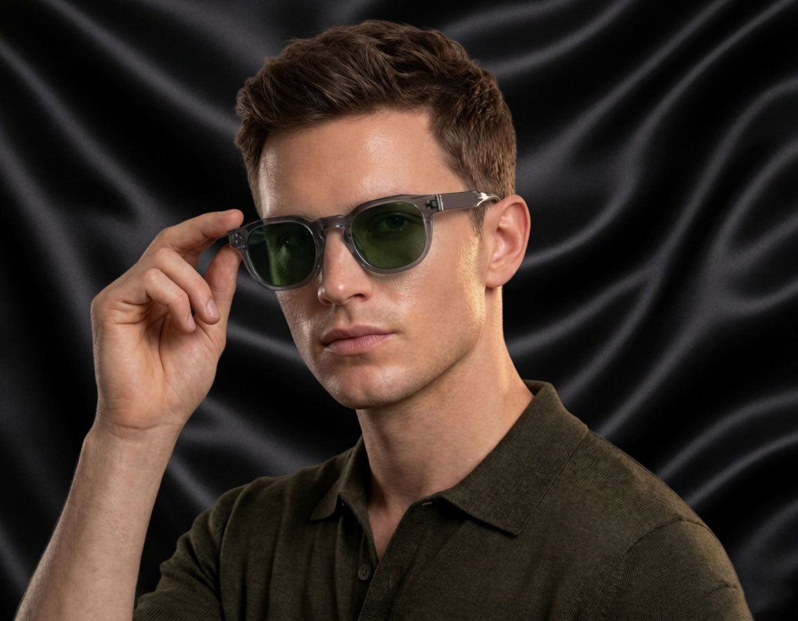 THE ROBUST | Glossy Grey Square TR90 Frame With 100% UV Protected Lenses