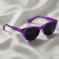 Specsnex x Lumina | Cat Eyed Purple Translucent Glossy Tr90 Frame With Black 100% UV Protected Lenses