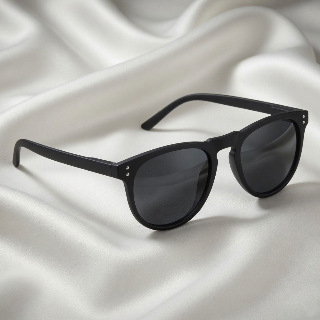 Specsnex x OSLO | Full Black Rubber Coated Round TR90 Frames With 100%UV Protected Black Lenses
