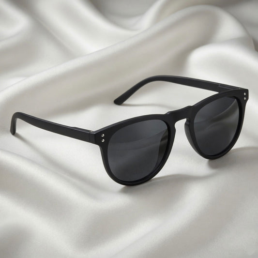 Specnsex x OSLO | Rubber Coated Round TR90 Frames With 100%UV Protected Black Lenses