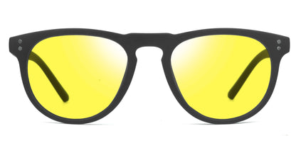 Specsnex x OSLO | Black Frame, Night Vision Lens | Rubber Coated Round TR90 Frames With 100% UV Protected Night Driving Lenses
