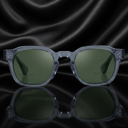 Specsnex x ROBUST | Grey Frame Green Lens | Glossy Round TR90 Frame With 100% UV Protected Lenses