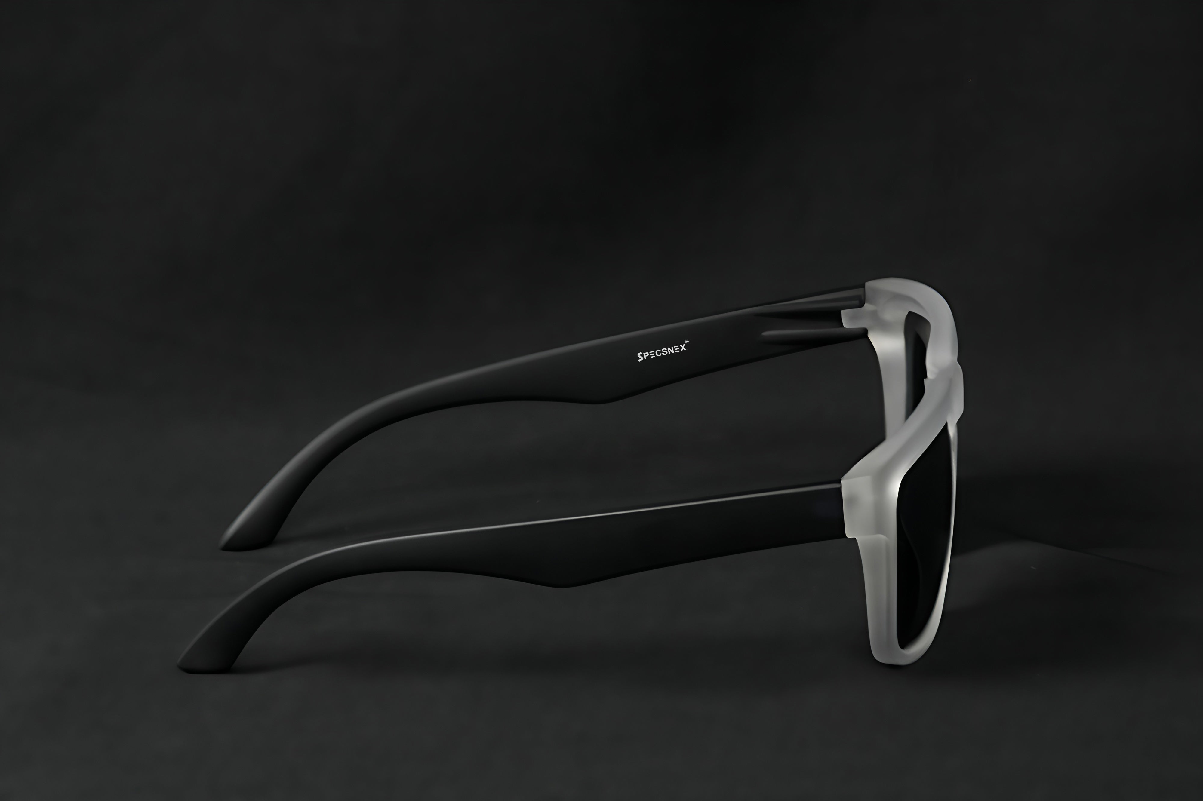 Specsnex Polarized UV400 Clear Front And Black Temples Square Sunglasses