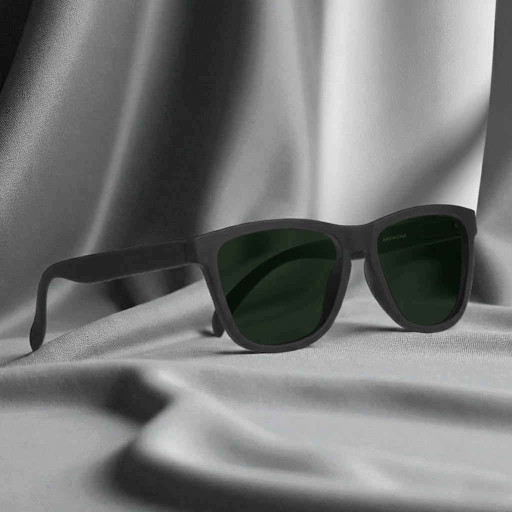 Specsnex x CATLY | Black Frame Green Lenses | Rubber Coated Cat Eyed TR90 Frames With 100% UV Protected  Lenses