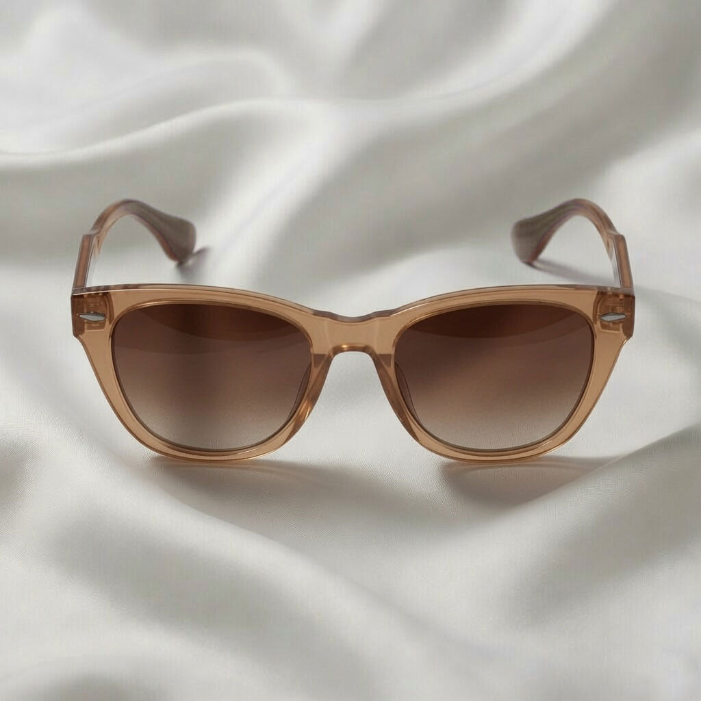 Specsnex x Lumina | Cat Eyed Light Brown Translucent Glossy Tr90 Frame With Brown 100% UV Protected Lenses