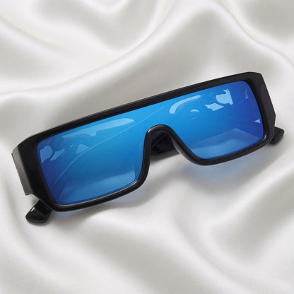 Specsnex x NEXUS | Black Glossy Frame Blue Mirror Unilens | TR90 Frames 100% UV Protected Sunglasses