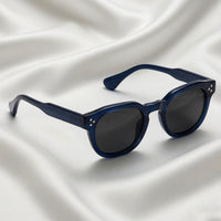 Specsnex x ROBUST | Navy Blue Frame, Black Lenses | Glossy Round TR90 Frame With 100% UV Protected Lenses