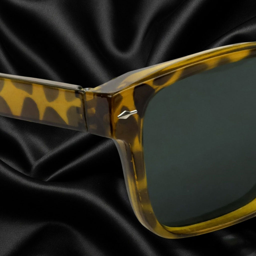 Specsnex x THICKER | Glossy Leopord Square TR90 Frame With 100% UV Protected Lenses