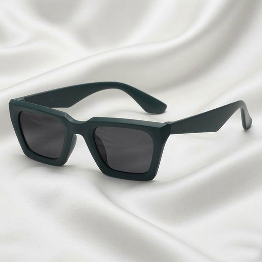 Specsnex x VECTOR | TR90 V Shaped Olive Frame Black Lenses | 100% UV Protected Sunglasses