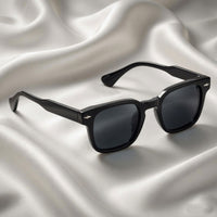 Specsnex x THICKER | Glossy Full Black Square TR90 Frame With 100% UV Protected Lenses