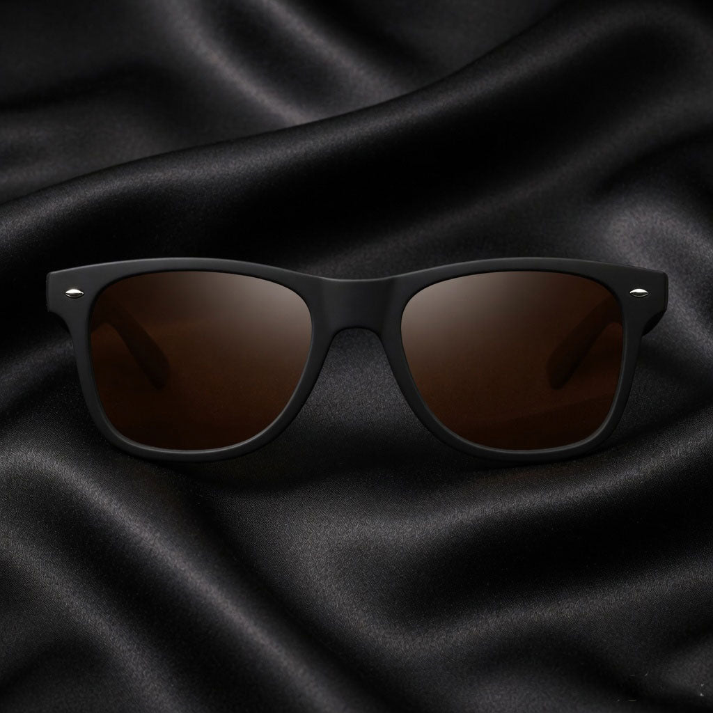 Specsnex x LEGACY | Black Frame Brown Lenses | Rubber Coated Wayfarer TR90 Frames With 100% UV Protected Lenses