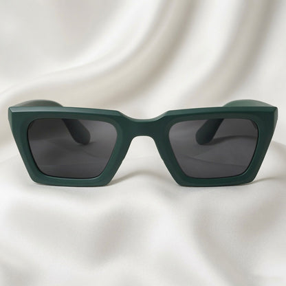 Specsnex x VECTOR | TR90 V Shaped Olive Frame Black Lenses | 100% UV Protected Sunglasses