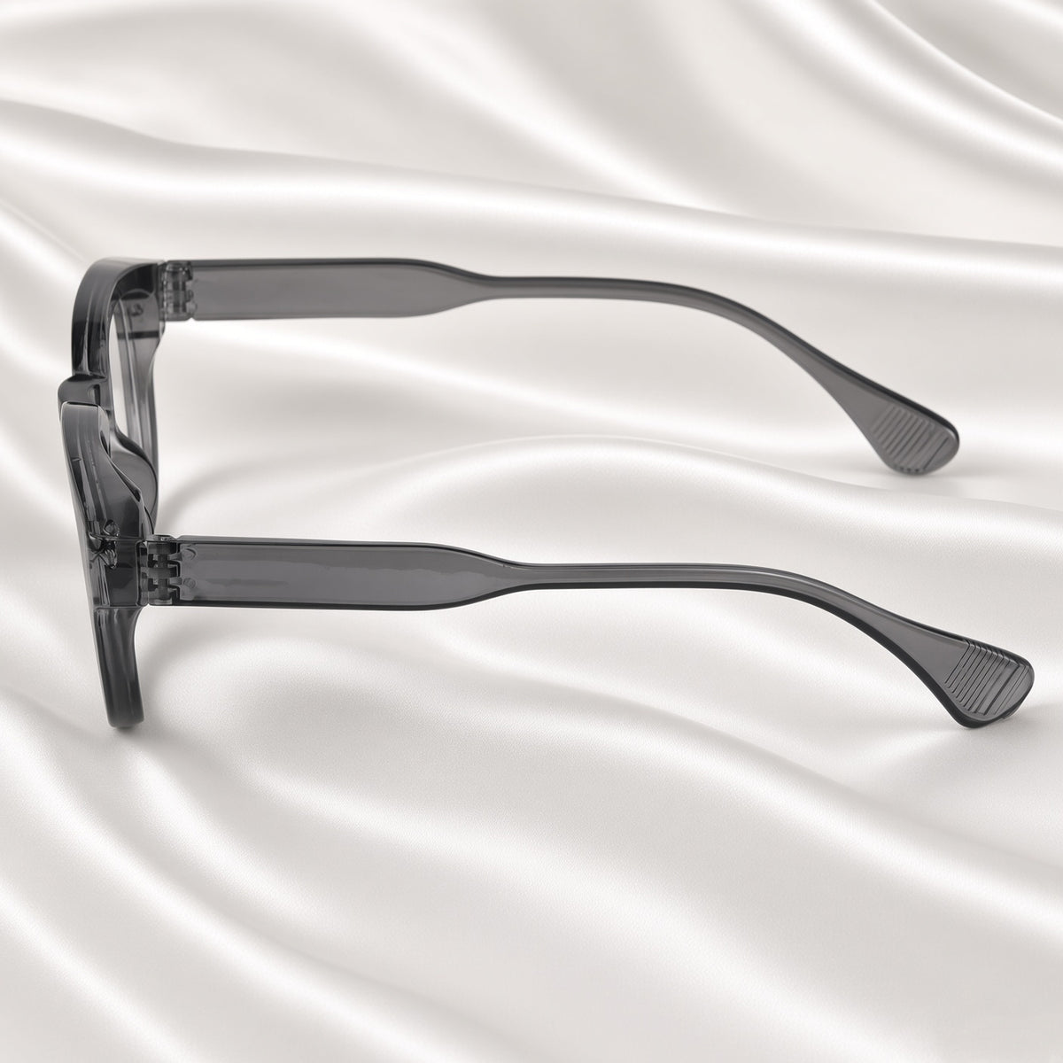 Specsnex x NOVA| Glossy Round Glasses | DARK GREY TR90 Frame | Clear 100% UV Lenses