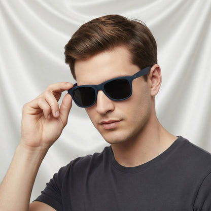 Specsnex x LEGACY | Navy Blue Frame Black Lens | Rubber Coated Translucent TR90 Frame With 100% UV Protected Lenses