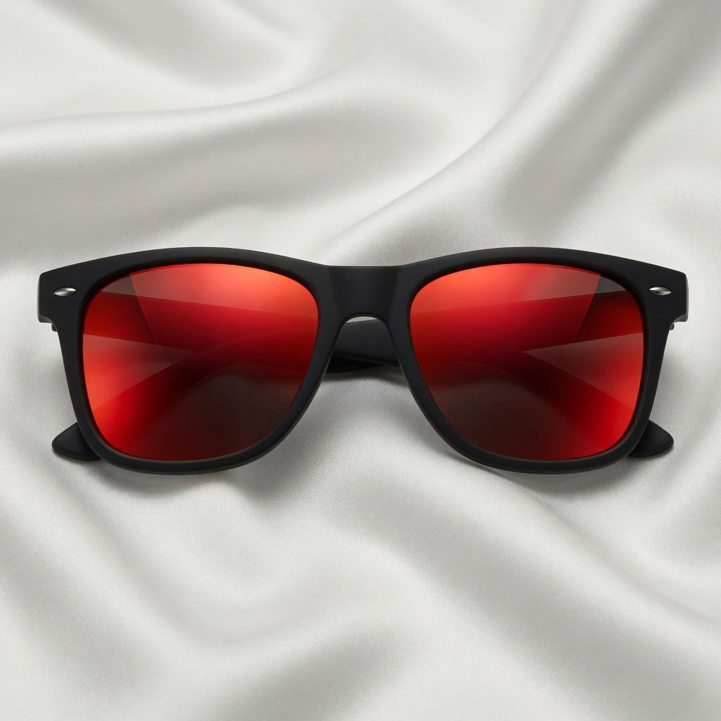 Specsnex x LEGACY | Black Frame Red Mirror Lens | Rubber Coated TR90 Frame With 100% UV Protected Lenses