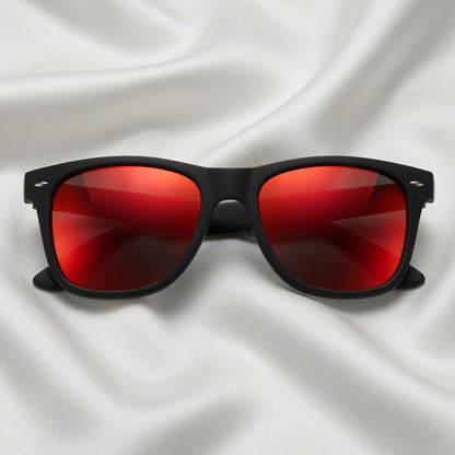 Specsnex x LEGACY | Black Frame Red Mirror Lens | Rubber Coated TR90 Frame With 100% UV Protected Lenses