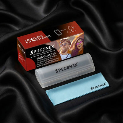 Specsnex x THICKER | Grey Frame Night Vision Lenses | Glossy Square TR90 Frame With 100% UV Protected  Lenses