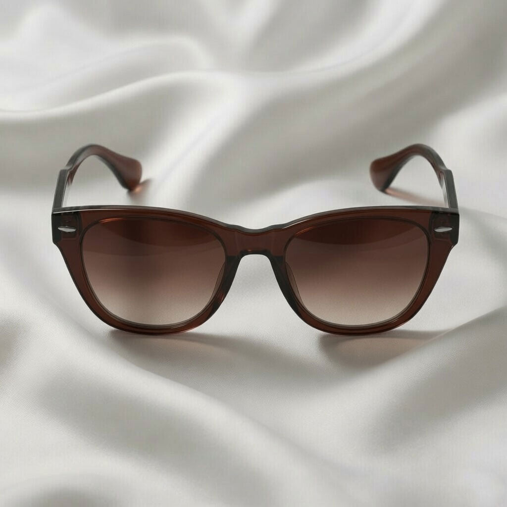 Specsnex x Lumina | Cat Eyed Dark Brown Translucent Glossy Tr90 Frame With Brown 100% UV Protected Lenses