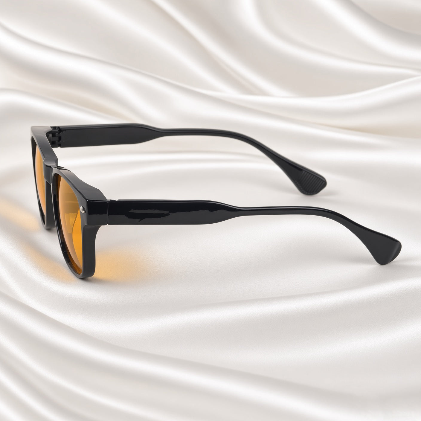 Specsnex x LUXE| Glossy Wayfarer Sunglasses |   Black TR90 Frame | Night Vision 100% UV Lenses