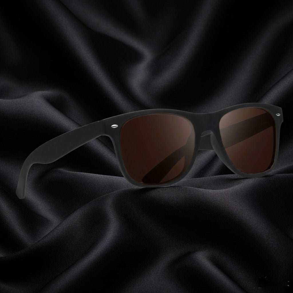 Specsnex x LEGACY | Black Frame Brown Lenses | Rubber Coated Wayfarer TR90 Frames With 100% UV Protected Lenses