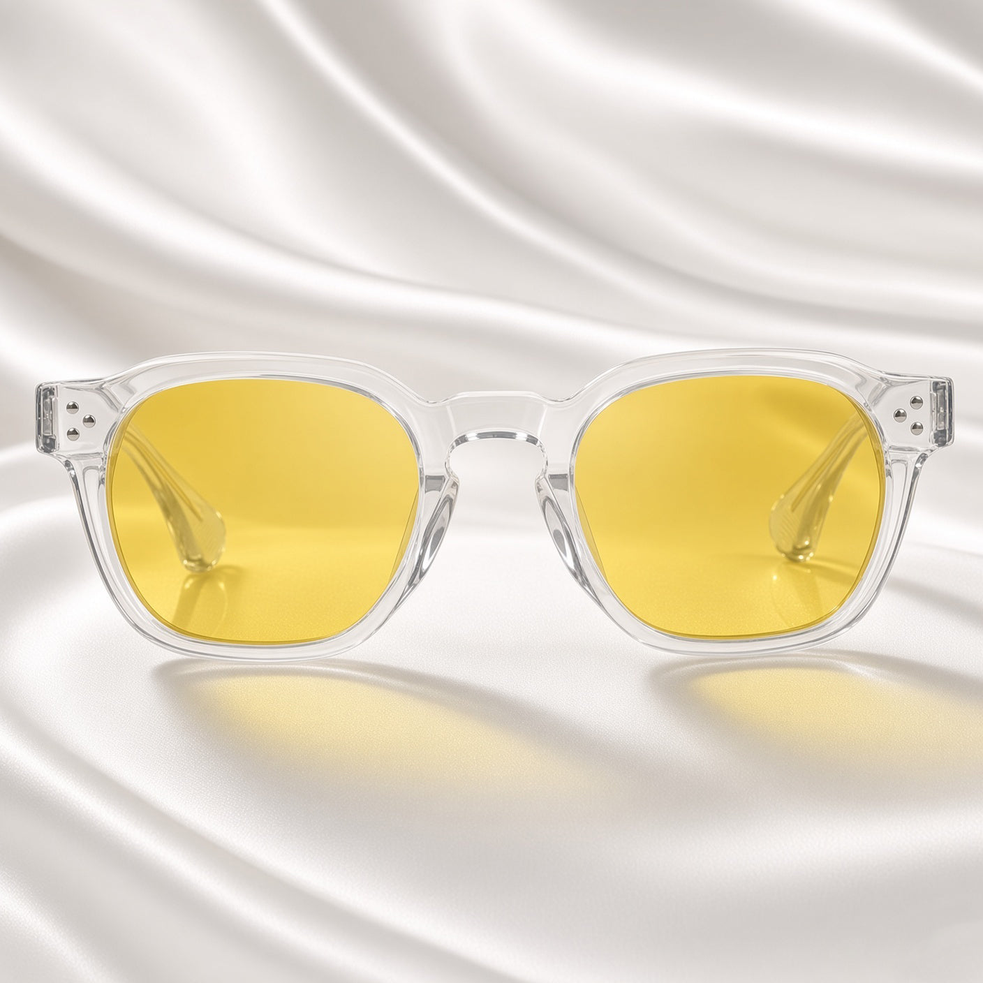 Specsnex x Robust | Glossy Round Sunglasses | Transparent TR90 Frame | Night Vision 100% UV Lenses