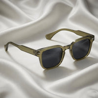 Specsnex x THICKER | Dark Olive Frame Black Lenses | Glossy  Square TR90 Frame With 100% UV Protected Lenses