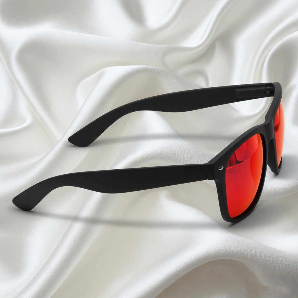 Specsnex x LEGACY | Black Frame Red Mirror Lens | Rubber Coated TR90 Frame With 100% UV Protected Lenses