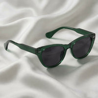 Specsnex x Lumina | Cat Eyed Dark Green Translucent Glossy Tr90 Frame With Brown 100% UV Protected Lenses