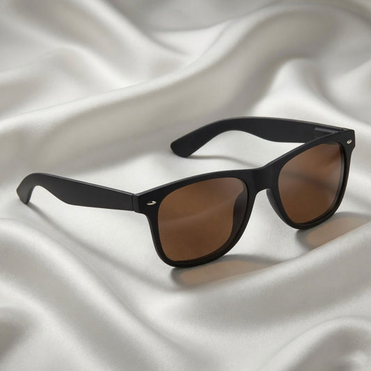 Specsnex x LEGACY | Black Frame Brown Lenses | Rubber Coated Wayfarer TR90 Frames With 100% UV Protected Lenses