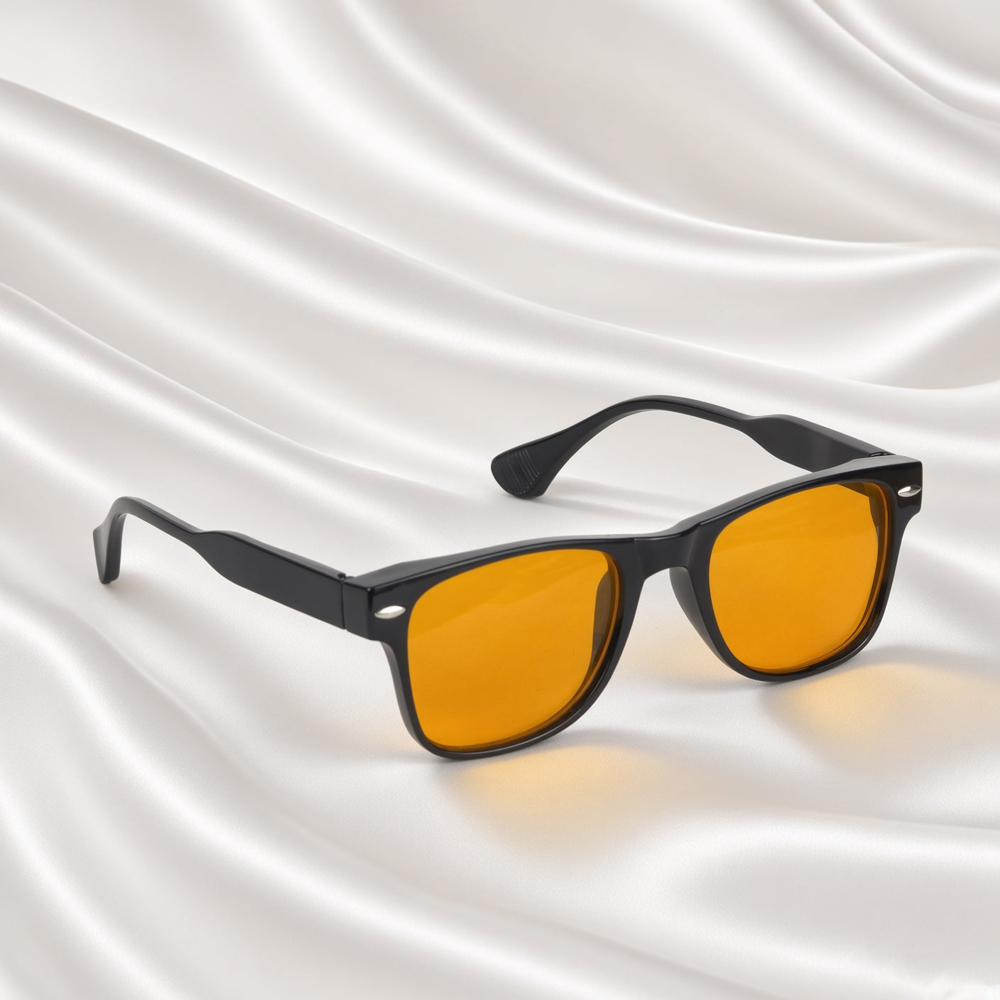 Specsnex x LUXE| Glossy Wayfarer Sunglasses |   Black TR90 Frame | Night Vision 100% UV Lenses