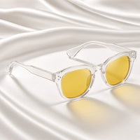 Specsnex x Robust | Glossy Round Sunglasses | Transparent TR90 Frame | Night Vision 100% UV Lenses