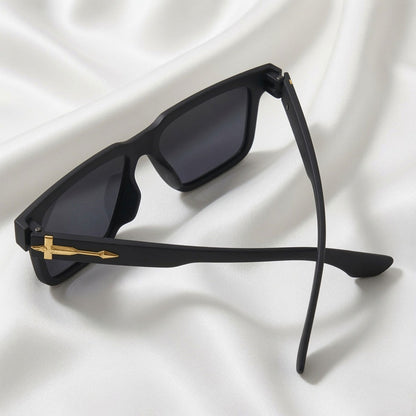 Specsnex x STRIKER | Black Square Rubber Coated TR90 Frame With Black 100% UV Protected Lenses