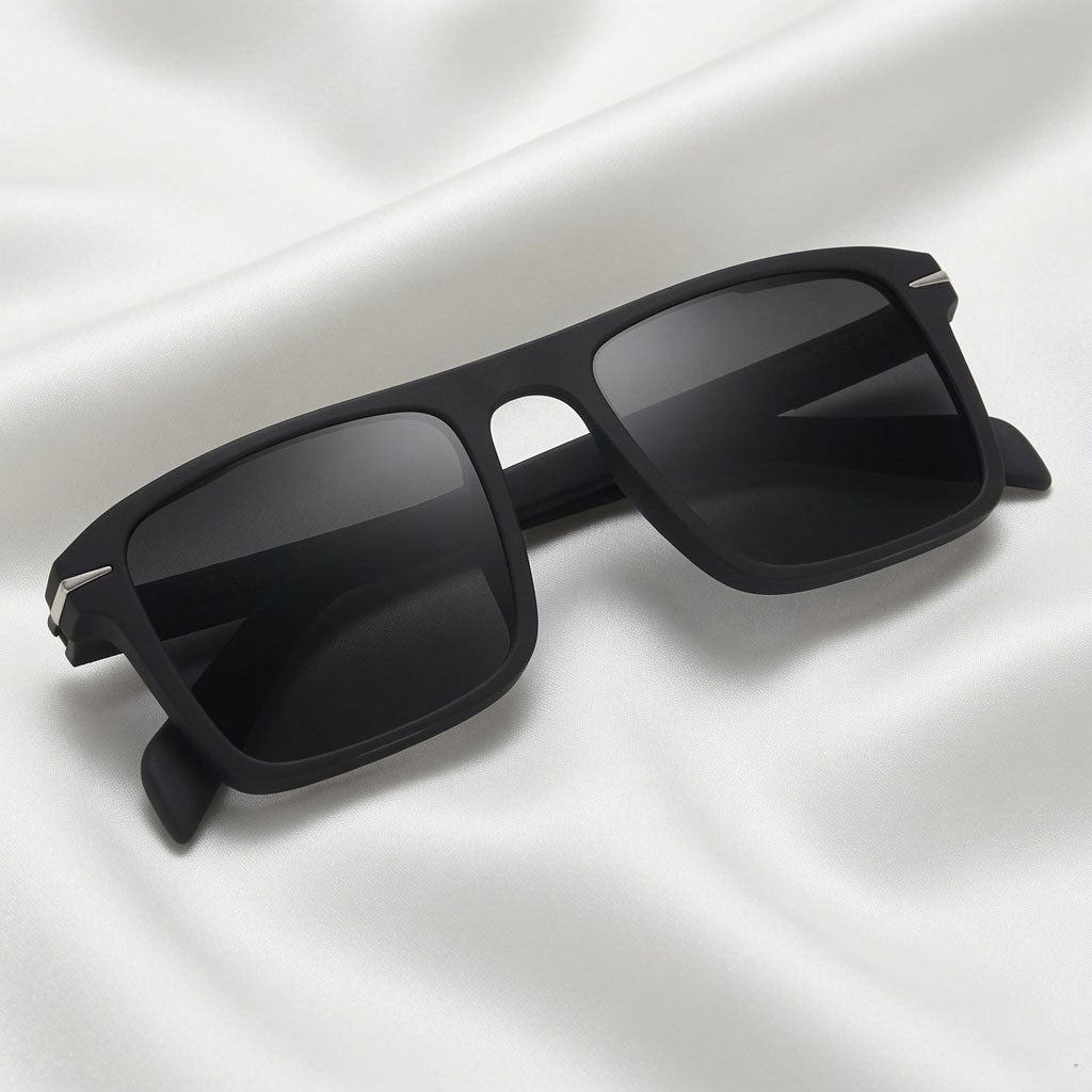 Specsnex x Vanguard | Black Rubber Coated Square TR90 Frame With 100% UV Protected Lenses
