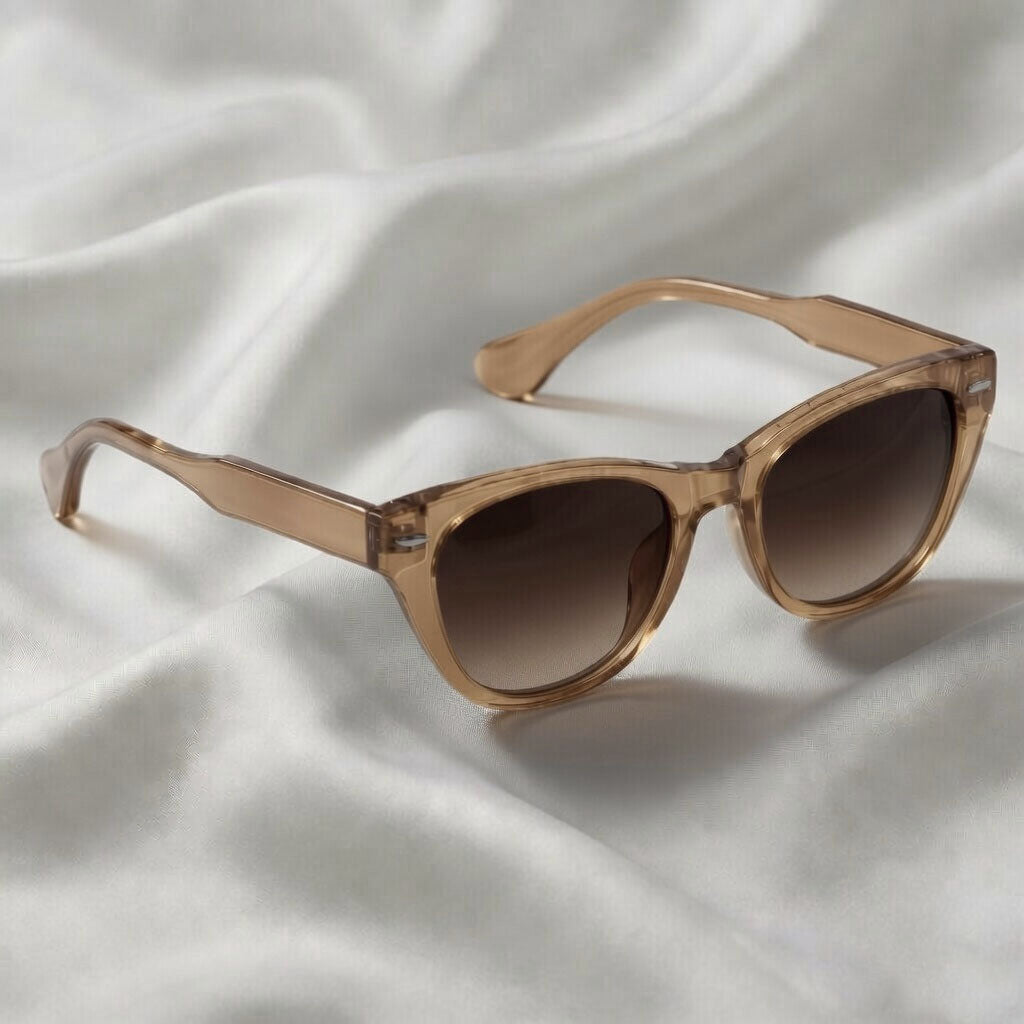 Specsnex x Lumina | Cat Eyed Light Brown Translucent Glossy Tr90 Frame With Brown 100% UV Protected Lenses
