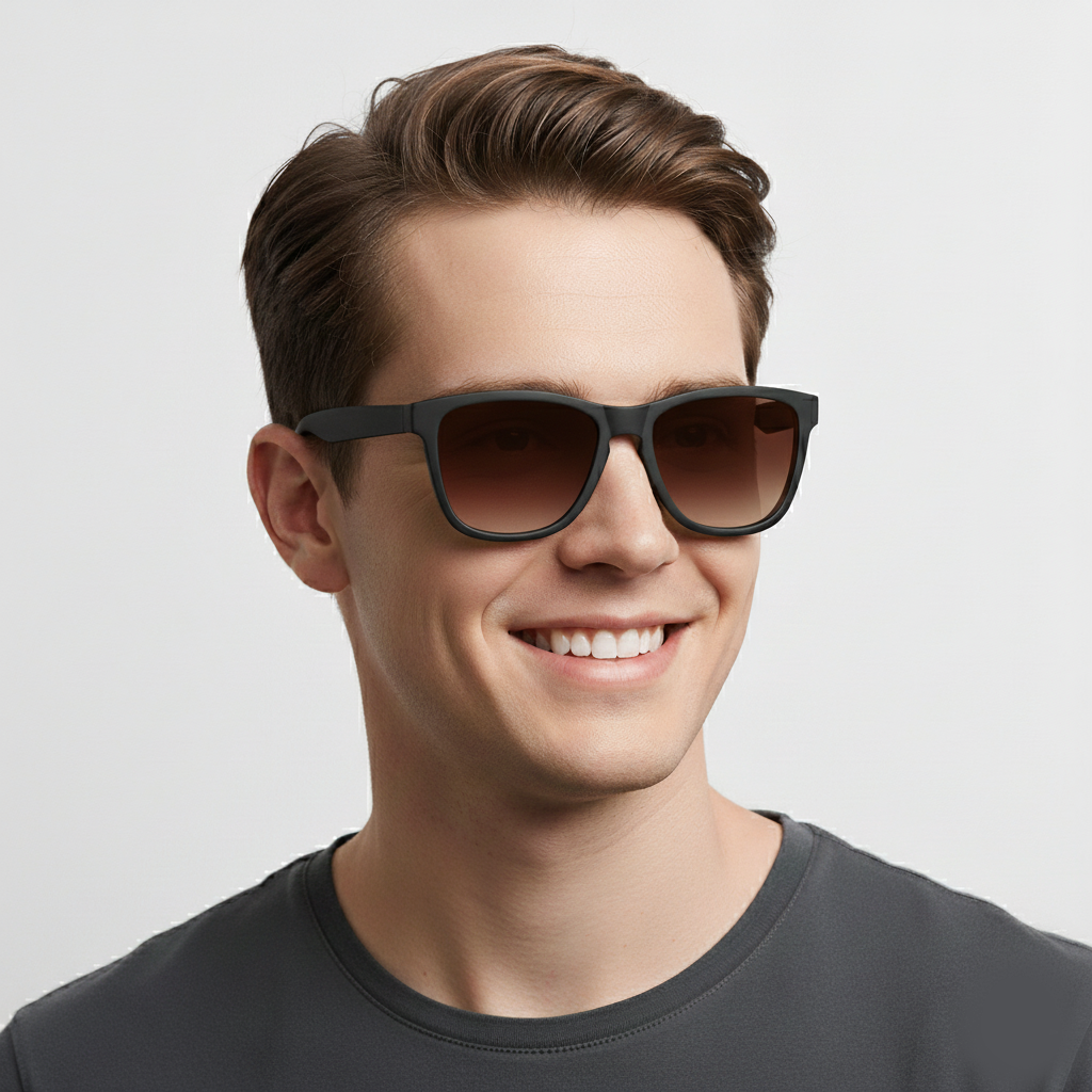 Specsnex x CATLY | Black Frame Brown Lenses | Rubber Coated Cat Eyed TR90 Frames With 100% UV Protected  Lenses