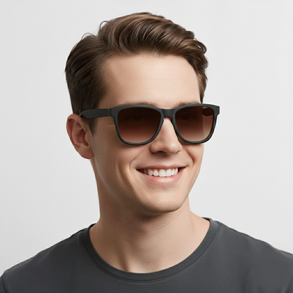 Specsnex x CATLY | Black Frame Brown Lenses | Rubber Coated Cat Eyed TR90 Frames With 100% UV Protected  Lenses