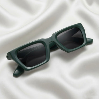 Specsnex x VECTOR | TR90 V Shaped Olive Frame Black Lenses | 100% UV Protected Sunglasses