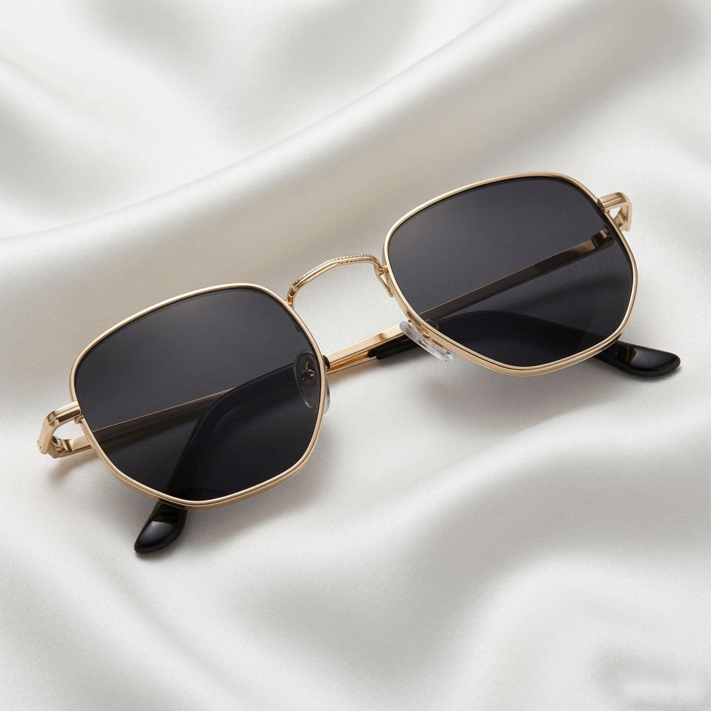 Specsnex x ORBIT | Round Metal Frame Black Lenses | 100% UV Protected Lenses