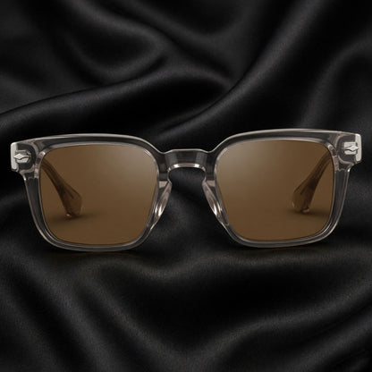 Specsnex x THICKER | Pink Frame WIth Borwn Lenses | Glossy Square TR90 Frame With 100% UV Protected Lenses