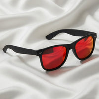 Specsnex x LEGACY | Black Frame Red Mirror Lens | Rubber Coated TR90 Frame With 100% UV Protected Lenses