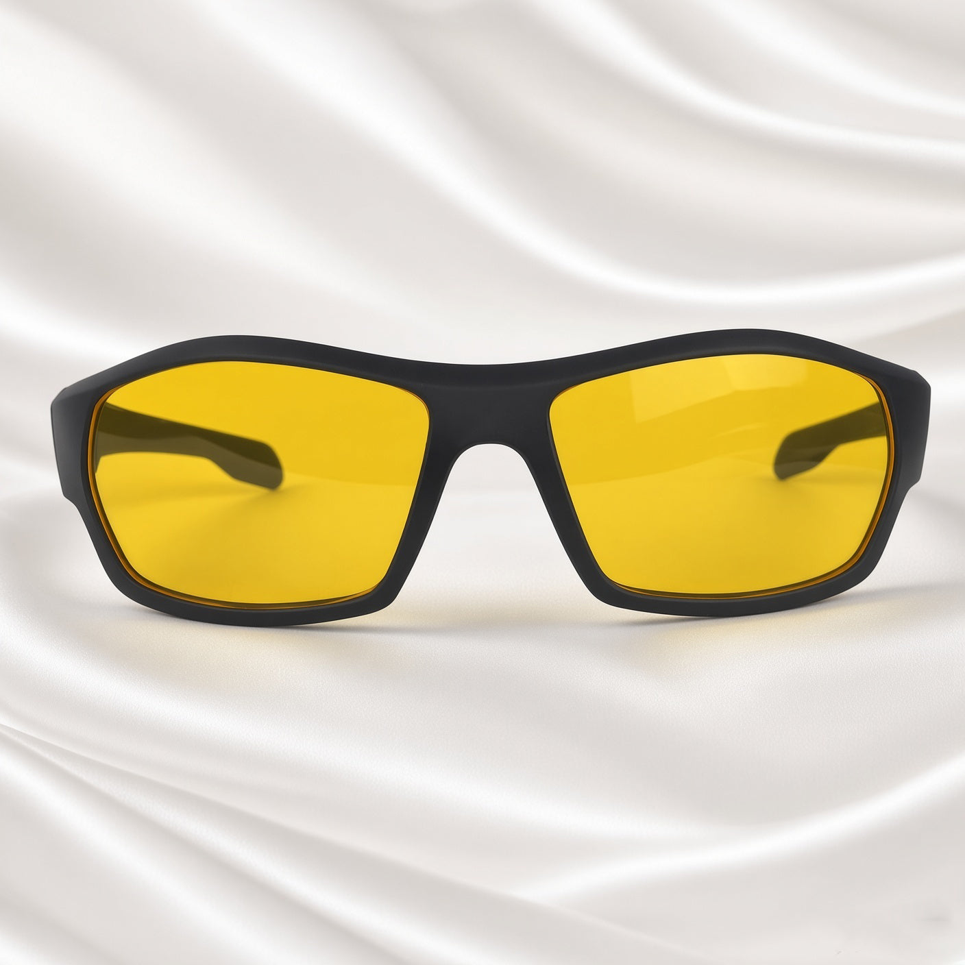 Specsnex x CHASING | Wrap Around Sports Sunglasses | Black Rubber Coated TR90 Frame |Night Vision 100% UV Lenses